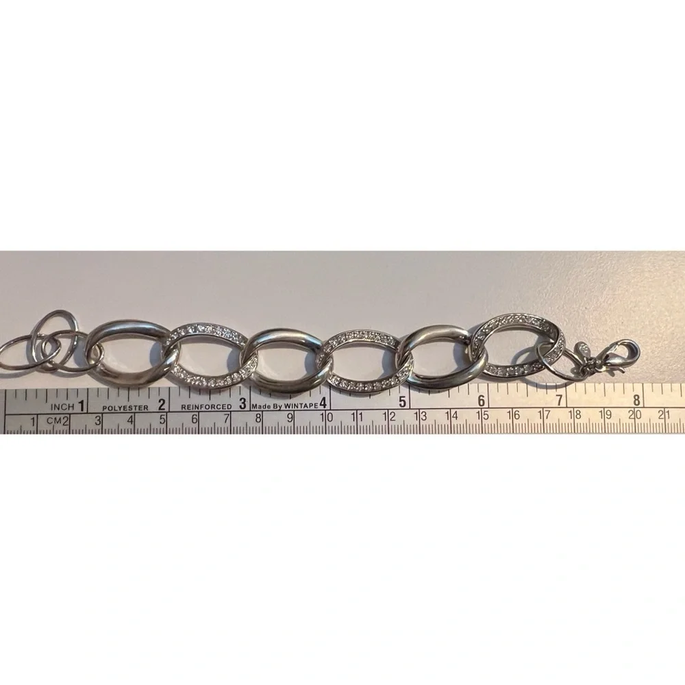 Premier Designs REGAL Clear CZ Circle Link 7